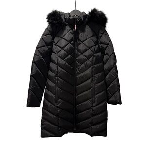Tommy Hilfiger Women's Faux Fur Trim Hooded Puffer Coat NWT